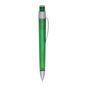 Caneta Plástica — Verde / Prata