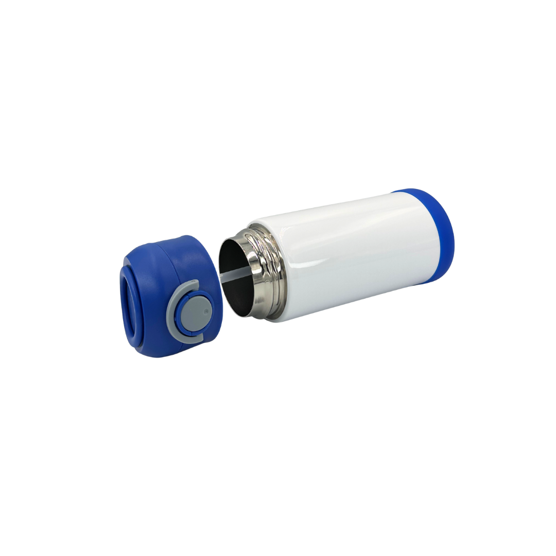 Garrafa Térmica Kids Personalizada Flip Azul 350 ml - detalhe