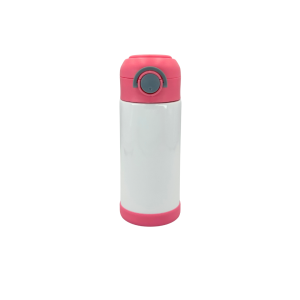 Garrafa Térmica Kids Personalizada Flip Rosa 350 ml - vista frontal
