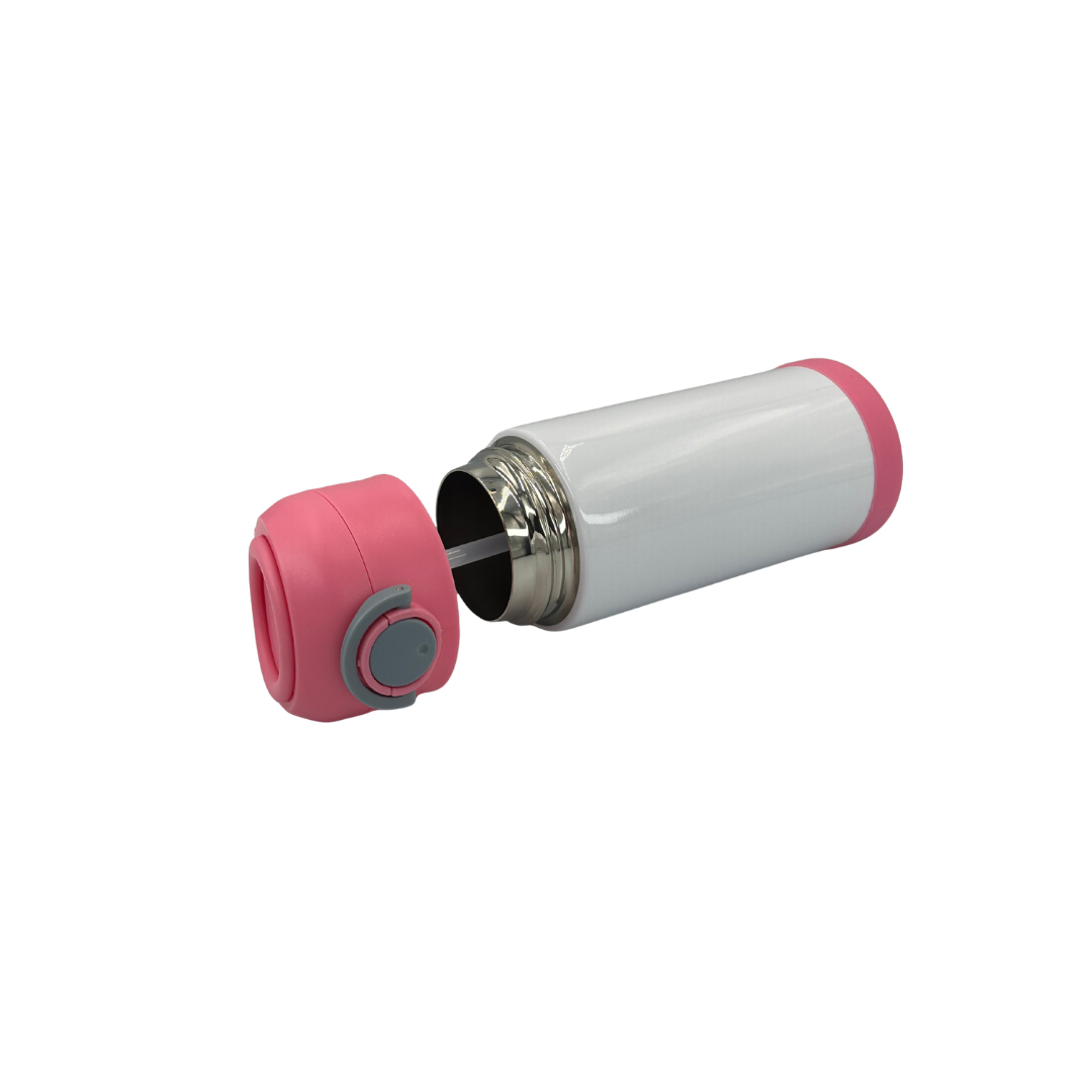 Garrafa Térmica Kids Personalizada Flip Rosa 350 ml - detalhe