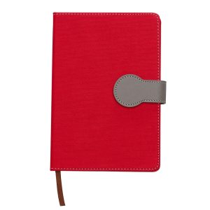 Caderneta Sintética — Vermelho / Marrom