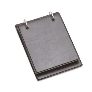Bloco De Anotação De Mesa — Marrom / Prata