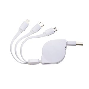 Cabo USB Retrátil 3 Em 1