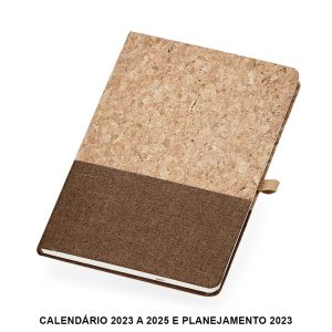 Caderneta Cortiça — Marrom / Bege
