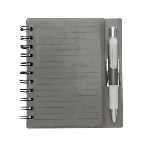 Caderno Plástico C/ Caneta — Preto