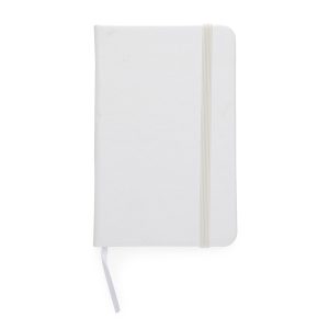 Caderneta De Couro Sintético S/ Pauta — Branco