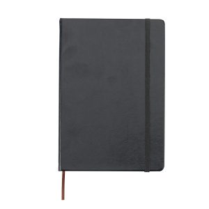 Caderneta De Couro Sintético — Preto