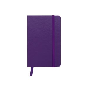 Caderneta De Couro Sintético S/ Pauta — Roxo