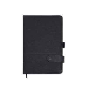 Caderneta A5 Em Pu — Preto