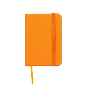 Mini Caderneta Sintética Brilhante — Laranja
