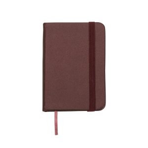 Mini Caderneta Sintética Brilhante — Vermelho