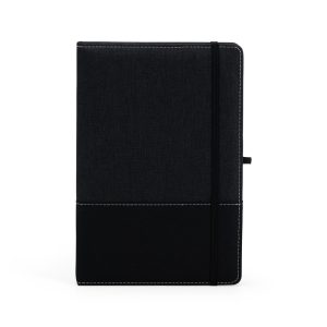 Caderno A5 Poliéster — Preto