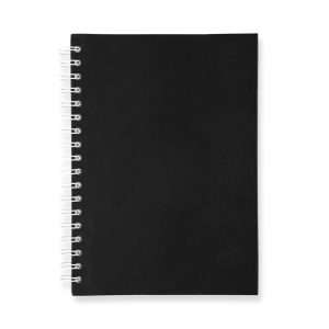 Caderno Capa Fosca Com Pauta — Preto