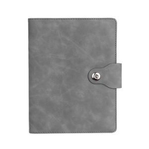 Caderno Fichário Pu — Cinza