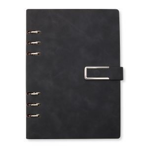 Caderno Fichário Pu — Preto