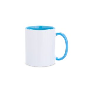 Caneca Cerâmica 330ml — Branco / Azul