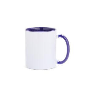 Caneca Cerâmica 330ml — Branco / Azul (13282-BCO/AZE)