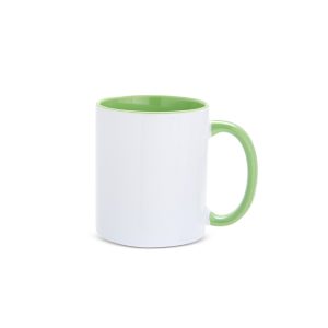Caneca Cerâmica 330ml — Branco / Verde