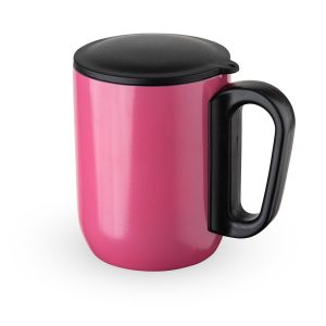 Caneca Inox Parede Dupla 230ml — Rosa