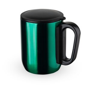 Caneca Inox Parede Dupla 230ml — Verde