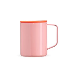 Caneca Inox Parede Dupla 270ml — Rosa