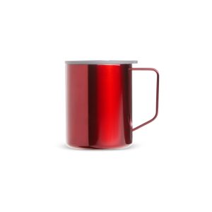 Caneca Inox Parede Dupla 270ml — Vermelho (P@18869-VM)