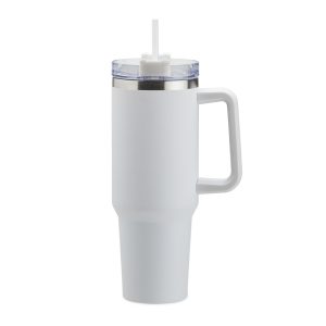 Caneca Térmica 1,2l — Branco / Inox