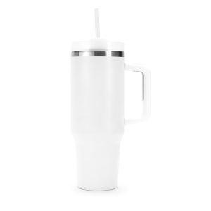 Caneca Térmica 1,2l — Branco / Inox