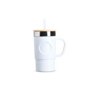 Caneca Térmica 400ml — Branco / Inox