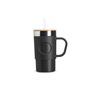 Caneca Térmica 400ml — Preto / Inox