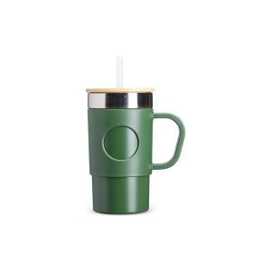 Caneca Térmica 400ml — Verde / Inox