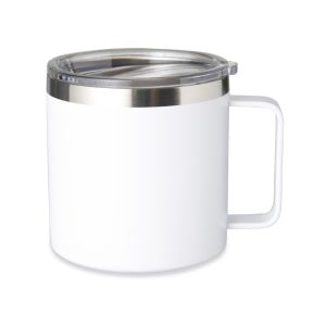 Caneca Térmica 450ml — Branco / Inox