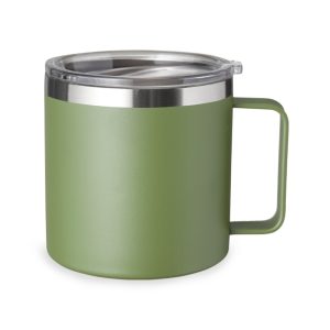 Caneca Térmica 450ml — Verde / Inox