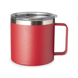 Caneca Térmica 450ml — Vermelho / Inox