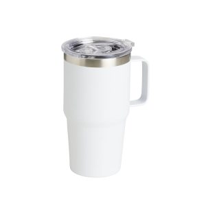 Caneca Térmica 700ml — Branco / Inox