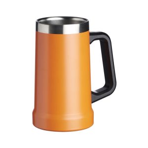 Caneca Térmica 700ml — Laranja / Inox