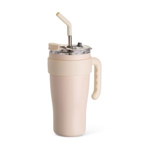 Caneca Térmica Inox 800ml — Bege