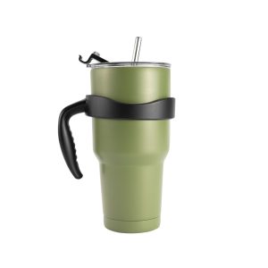 Caneca Térmica Inox 800ml — Verde / Preto