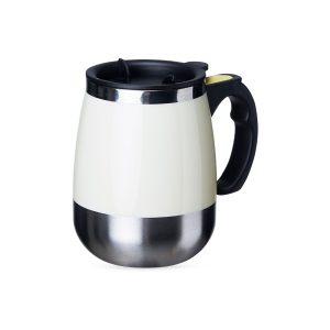 Caneca Com Misturador 350ml — Branco / Inox
