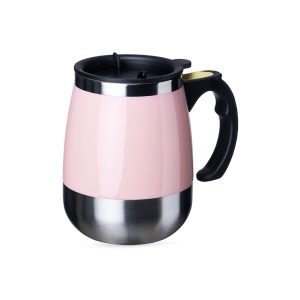 Caneca Com Misturador 350ml — Rosa