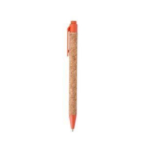 Caneta De Cortiça — Bege / Laranja