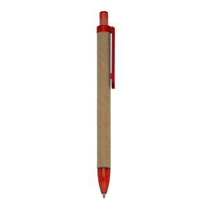 Caneta Ecológica — Kraft / Vermelho