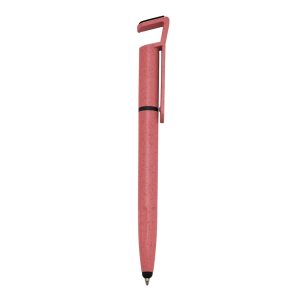 Caneta Fibra De Bambu — Vermelho