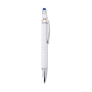 Caneta Metal Touch Antiestresse — Branco / Azul (08134-BCO/AZE)
