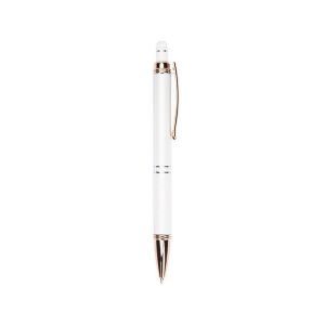 Caneta Metal Touch — Branco / Cobre