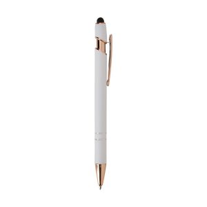 Caneta Metal Touch — Branco / Cobre