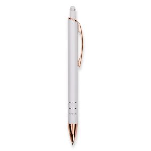 Caneta De Metal Touch — Branco / Cobre