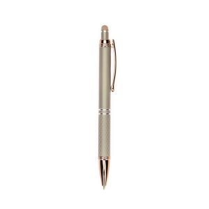 Caneta Metal Touch — Bege / Cobre