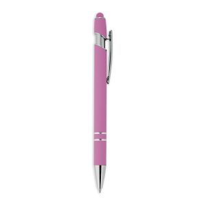 Caneta Metal Touch — Rosa / Prata