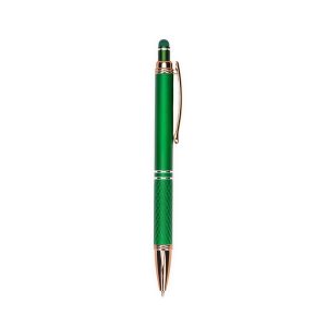 Caneta Metal Touch — Verde / Cobre